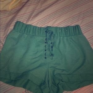 Green shorts
